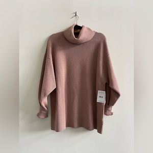 NWT Free People Dusty Mauve Softly Structured Tunic Sweater